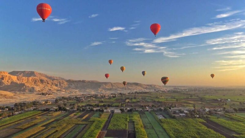 Sunrise Hot Air Balloon with Valley of Kings